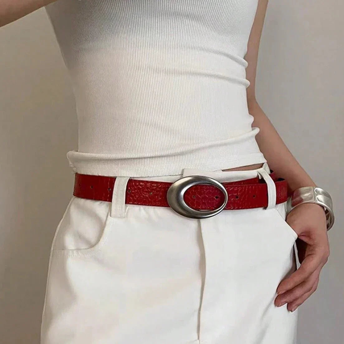 Red Y2K Belt
