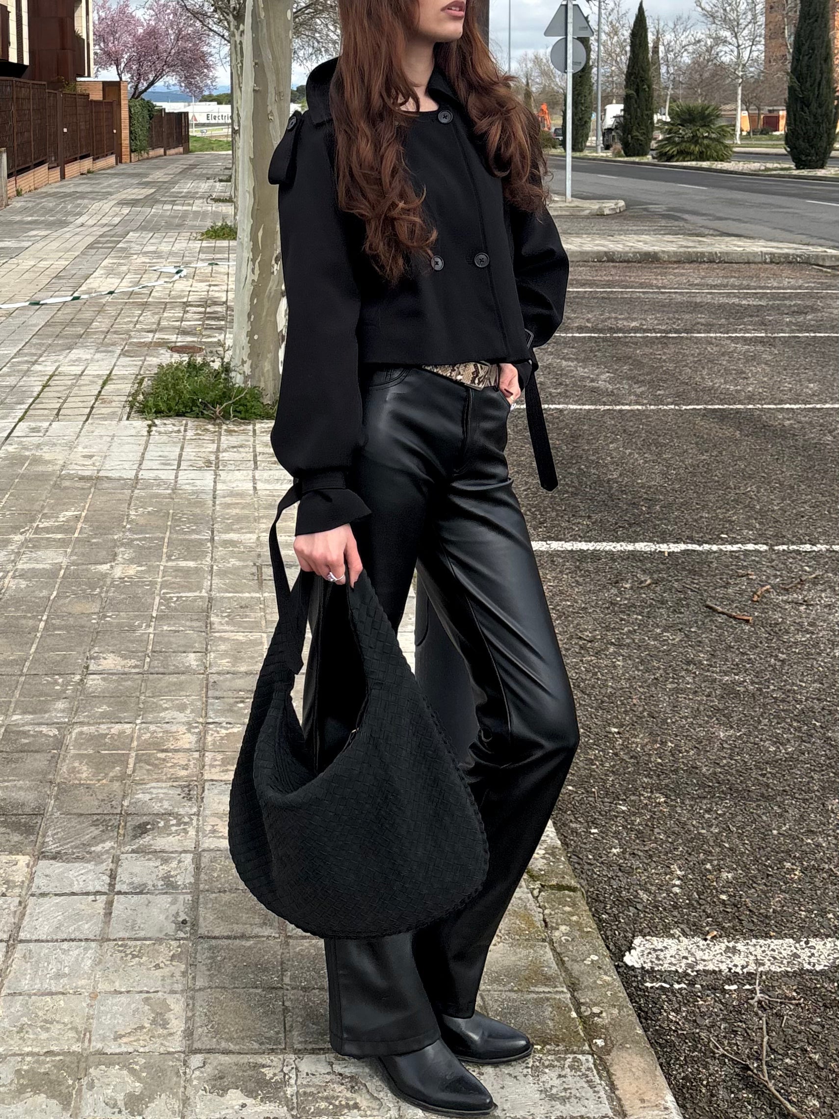 Woven Oversized Suede